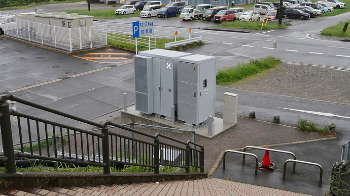 上り線の蓄電池。