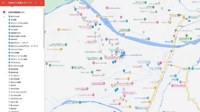 白馬EVクラブウェブサイト（Googleマップ）より引用。※クリックすると拡大します。