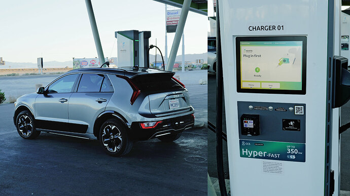 EAで充電するKIAのEV。