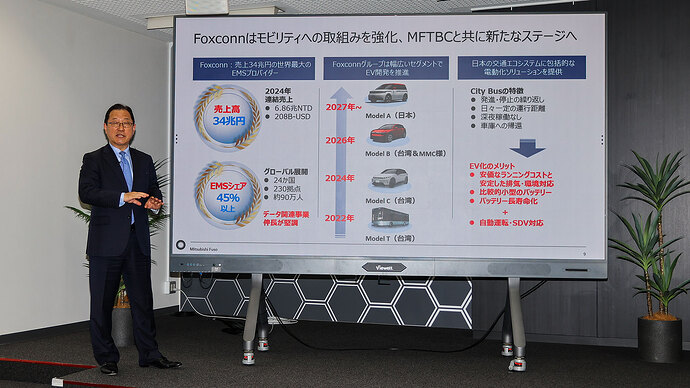 フォックスコン電気自動車事業最高戦略責任者(CSO)の関潤氏。