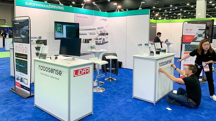 RoboSense booth at the Detroit Auto Show.