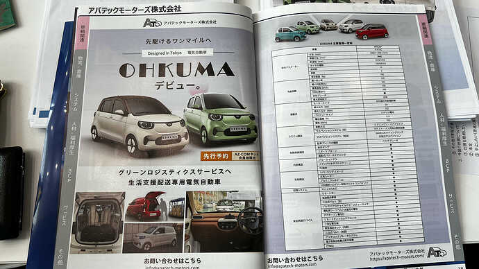 イベントで配布された『大熊Car』のカタログ。