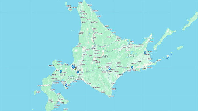 北海道を拡大。