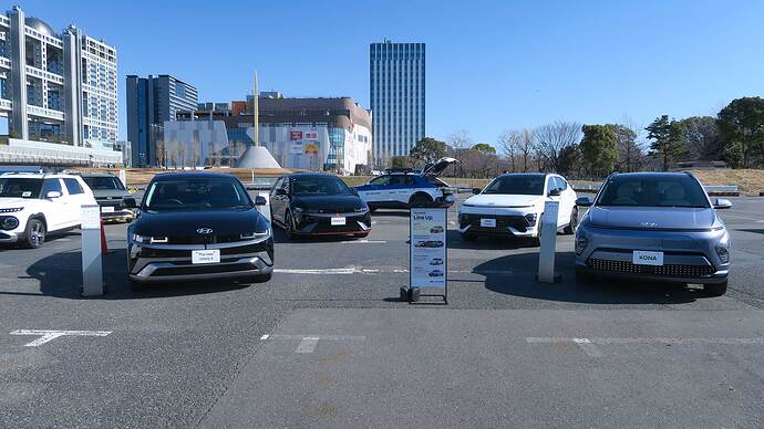 会場には IONIQ 5 NをはじめとするヒョンデのEVが展示されていました。