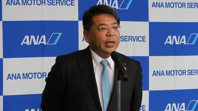 全日空モーターサービスの辻村和利社長。