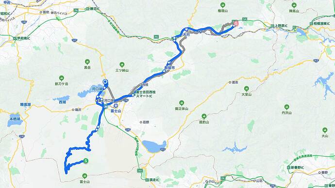 走行ルート（Yahoo! 地図から引用）