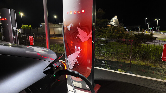 遠州森町SCの特別仕様のポストで運よく充電。