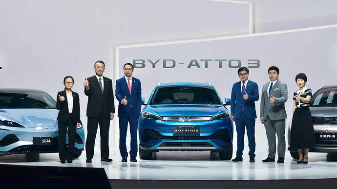 BYDはEV乗用車3車種の日本導入計画を発表。