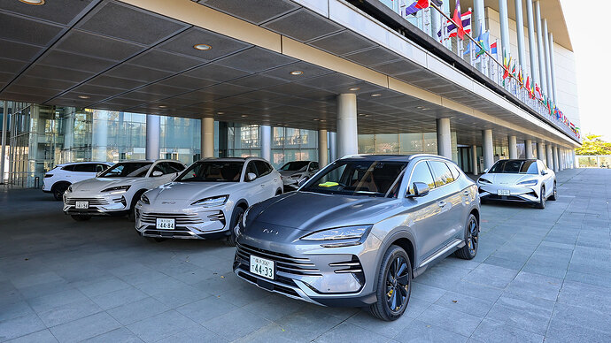 試乗車はBYDの2車種。「BYD特集」の入門塾でした。