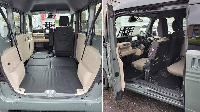 N-VAN e: の荷室。
