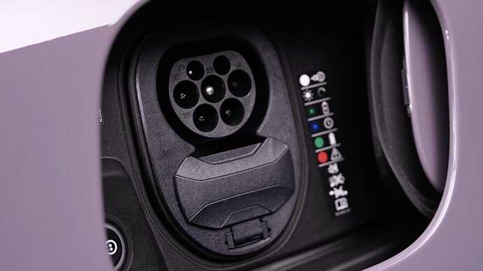CCS2仕様の充電口。