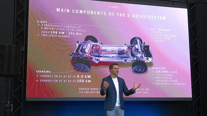 技術解説を行ったGクラスプロダクトマネージャーのトニ・メンテル氏。