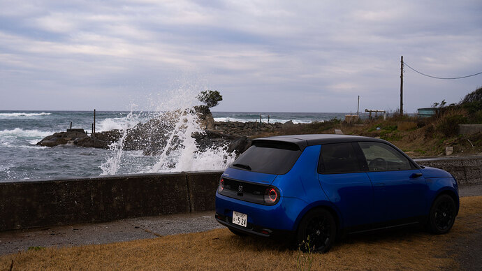 「EV×絶景」南房総市にて。