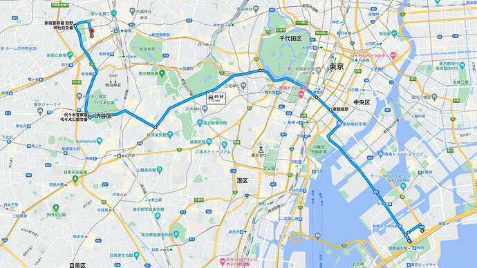 今回の走行ルート(Googleマップ)