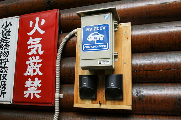 あぜくら山荘の200Vコンセント。