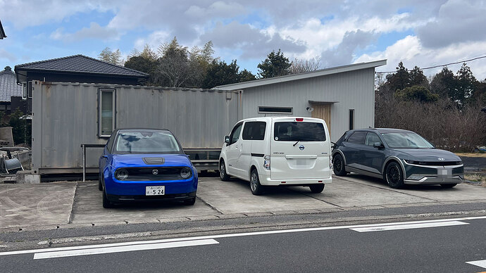 睦沢町の友人宅にて。