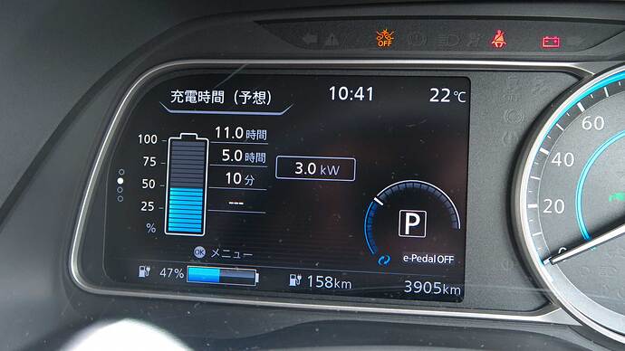 47％で自動停止してました。