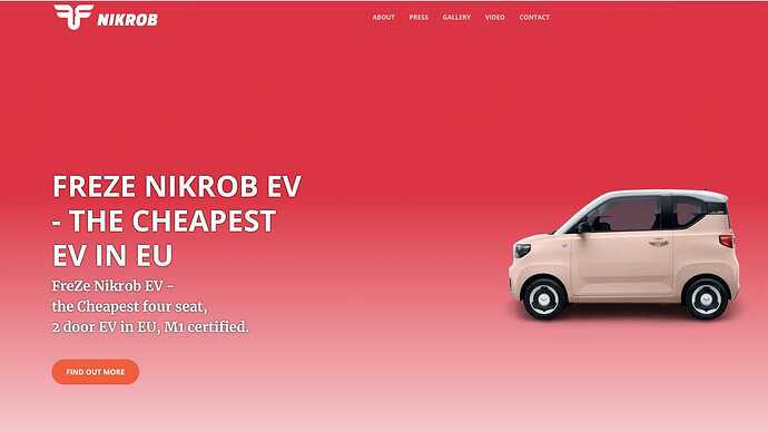 FreZe Nikrob EV 公式サイト。