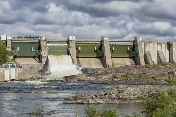 スウェーデンの水力発電所。
