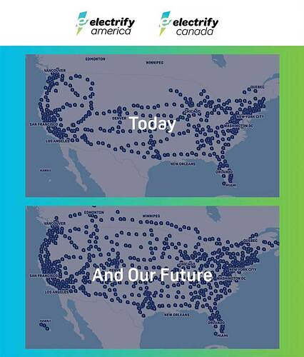 Electrify Americaでは、2025年までに1800を超える充電ステーションに1万台の150kW＆350kW器を設置する「ブーストプラン」を発表しています。