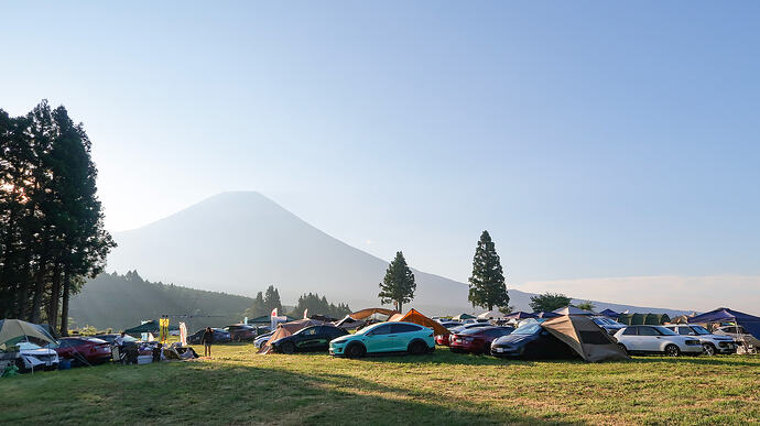 EV SUMMER CAMP 2025にて。（会場は富士宮市のキャンプ場）