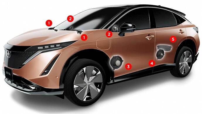 日産 アリア limited のスピーカー配置図（画像提供：BOSE）