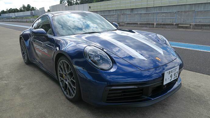 実は、911のナンバープレートも少しはみ出してます。