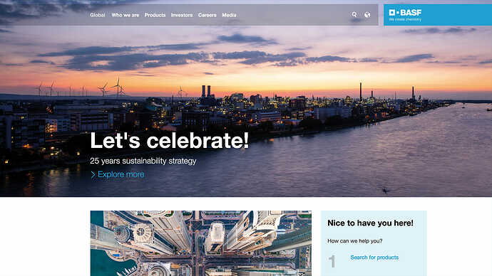 BASFのグローバルウェブサイト