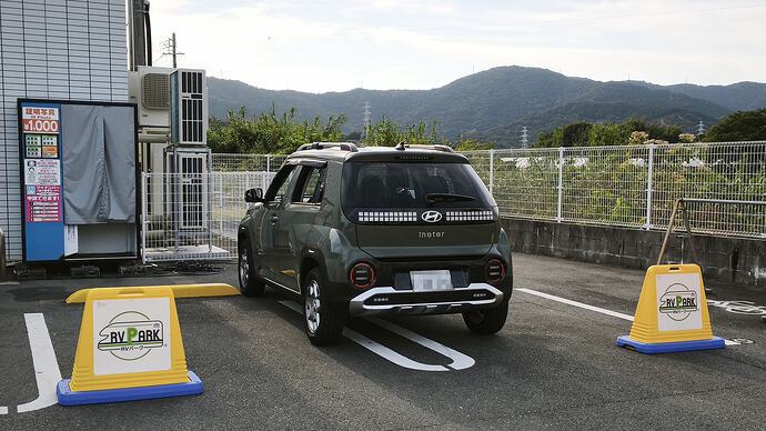 2台分の駐車枠を利用できる。