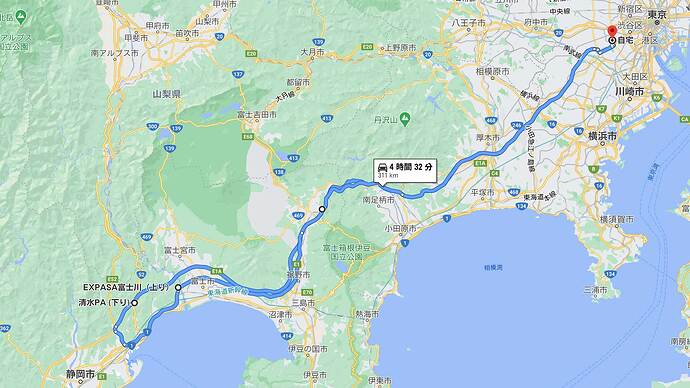 Googleマップをキャプチャ。