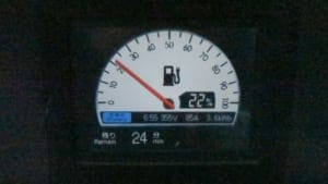 残り24分、SOC22%で充電を停止。