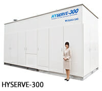 HYSERVE-300 サイズを人と比べてください