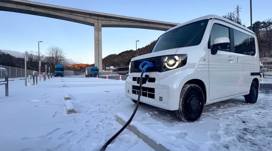 極寒車中泊で暖房消費電力量は？／ホンダ『N-VAN e:』で往復400km遠征レポート